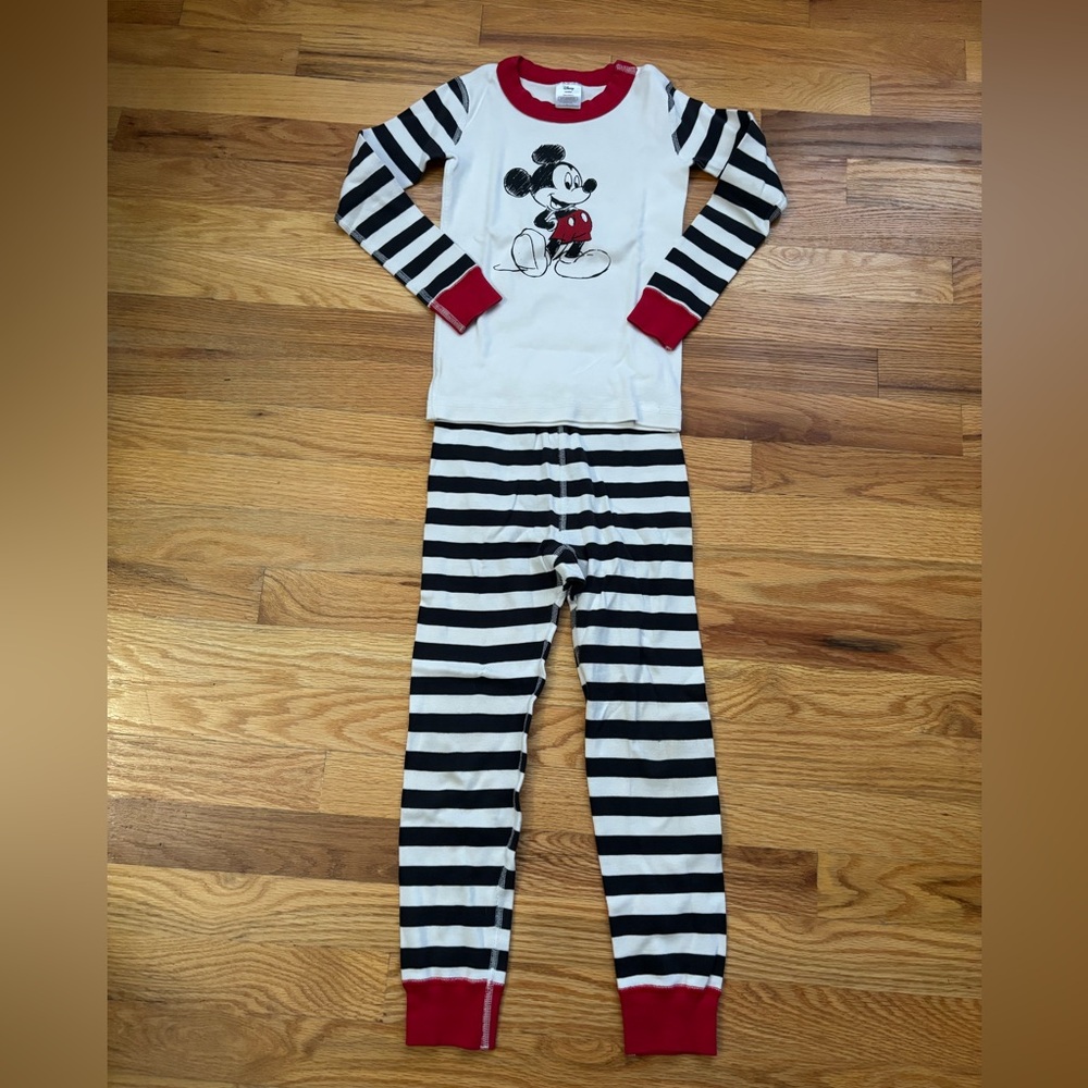 Hanna Andersson Mickey Mouse Striped Kids Pajama Set